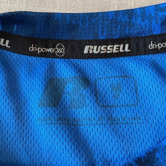 Russell Athletic Kids' Navy Blue Patterned Tee - Picture 3 of 5